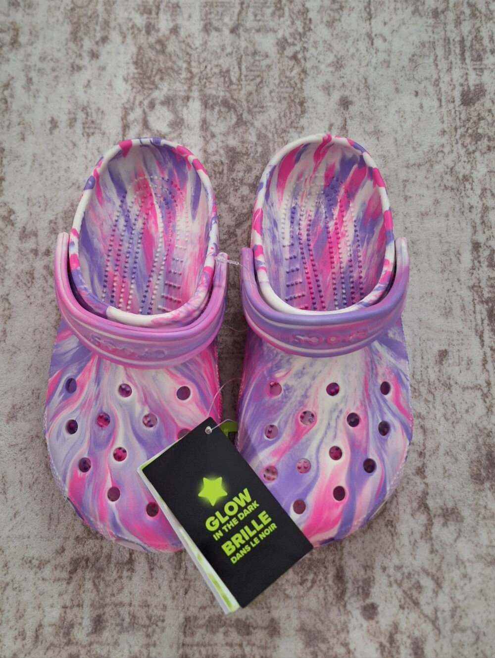 Crocs Big Kid Classic Glow Marbled Clogs